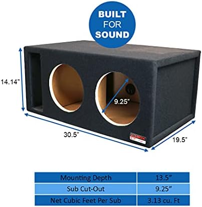 Atrend 15 Soundqubed Single Vented - SPL Tune Subwoofer Box Improves Audio Quality, Sound & Bass - Woofer Specific Enclosure Certified - Made in USA