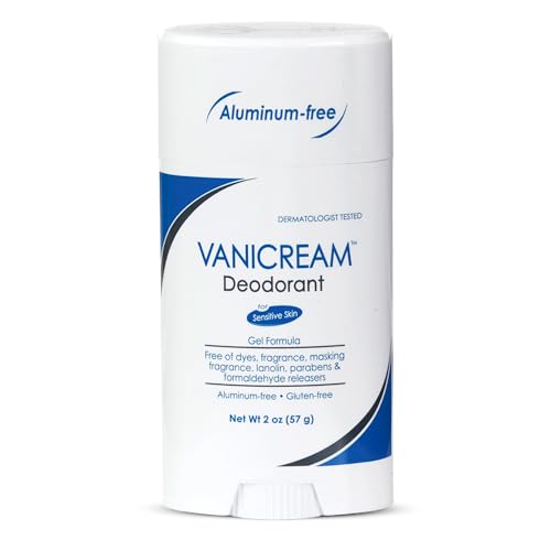 Vanicream Aluminum-Free Gel Deodorant, 2 Oz, Formulated without Common Irritants for Sensitive Skin, Water-Based Gel, Helps Reduce Odor, Unscented