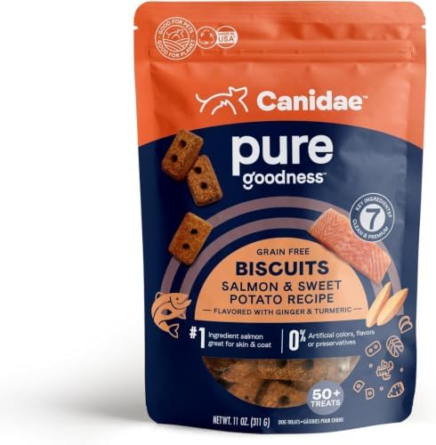 Canidae Pure Dog Treat Biscuits - Healthy & Nutrient Rich Dog Treats - Grain-Free Limited Ingredient Formula - Soy-Free - Crunchy Texture - Easy-Snap Design - 11 oz - Duck & Chickpea Recipe