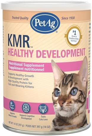 PetAg KMR Healthy Development - 14 oz - Great Tasting Nutritional Supplement for Cats and Weaning Kittens