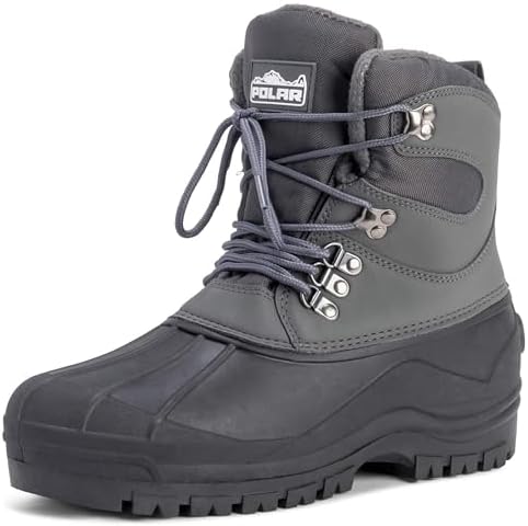 POLAR Mens Snow Waterproof Duck Hiking Bean Hiker Walking Short Ankle Boots