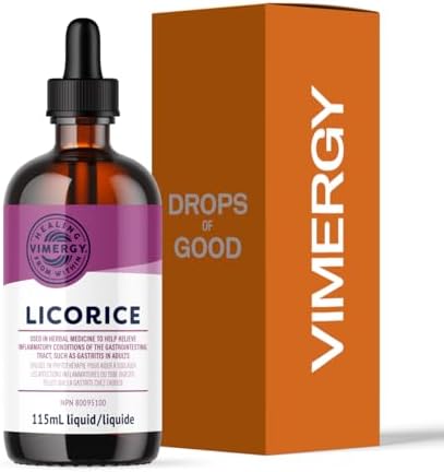 Vimergy Licorice 200mg Organic Liquid Root Extract, 115 mL, 57 Servings