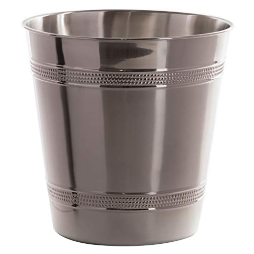 BINO Metal Waste Basket for Home, Office, Bathroom, Dorm, Kitchen and More | Trash Can Bin for Bedroom | Desk Trash Can | Home Essentials