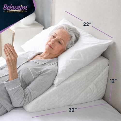 Wedge Pillow for Sleep Apnea, 12" Bed Wedge Pillow for Headboard
