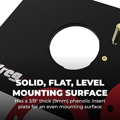 Kreg Precision Router Table Insert Plate - Undrilled Phenolic Router Plate for Custom Router Mounting - Level-Loc Rings - PRS4038