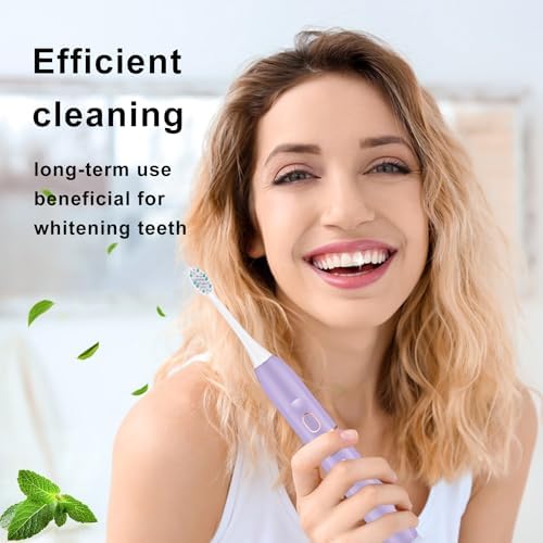 kingheroes Electric Toothbrush Set, Comes with 8 Brush Heads & Travel Case, 4 Modes with 2 Minutes Built in Smart Timer, One Charge for 60 Days