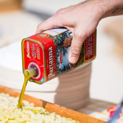 Partanna Robust Extra Virgin Olive Oil, 101 fl oz (3 L) Tin | Premium 100% Castelvetrano Oil, High Polyphenol, First Cold Pressed, Early Harvest in Sicily, Award Winning Italian EVOO
