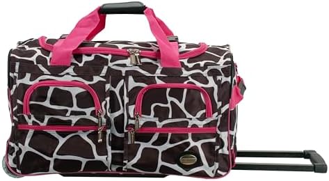 Rockland Rolling Duffel Bag, Black, 22"