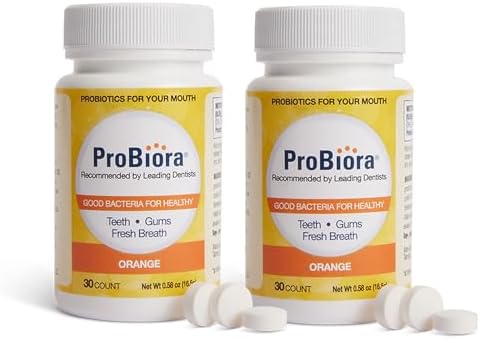 ProBiora Oral Probiotics for Teeth and Gums | Dental Probiotics for Improved Oral Health | Bad Breath Treatment for Adults | ProBiora3 Patented Probiotic Blend | Tooth Whitening | 30 Mint Tablets