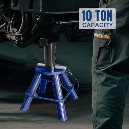 TCE TCE40753 Torin Steel Under Hoist Jack Stand: 3/4 Ton (1,500 lb) Capacity, Blue