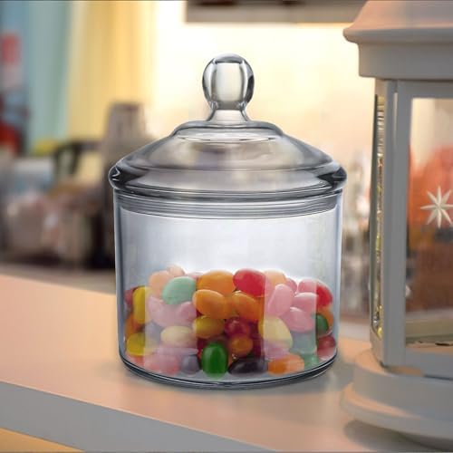 Kitchen Cookie Jar, Candy Dish with Lid, Clear Acrylic Airtight Jar for Nuts, Cookies, Candy, Chocolate, 40 OZ