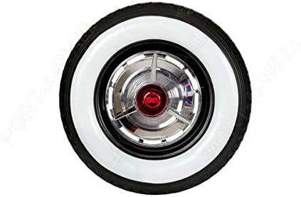 15-Inch Wide Whitewall Rubber Tire Inserts, 3-Inch, Set of 4 | Mounts Between the Tire Bead and Rim on Suitable Radial Cars