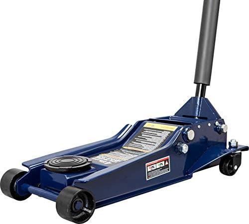 TCE TCET825051 Torin Hydraulic Low Profile Trolley Service/Floor Jack with Single Piston Quick Lift Pump, 2.5 Ton (5,000 lb) Capacity, Blue