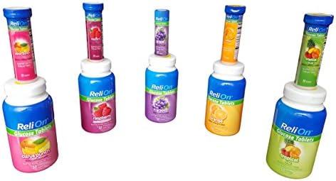 ReliOn Glucose, 50 Tablets with On-The-Go Tube, 10 Tablets. (Orange) by Reli On