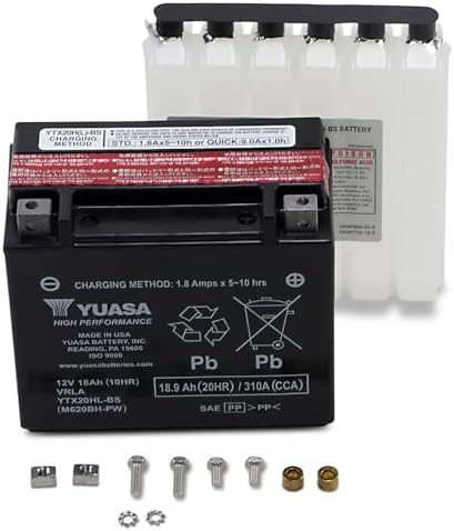 Yuasa High Performance Maintenance Free Battery YTX20HL-BS-PW YUAM620BH-PW PLT-120