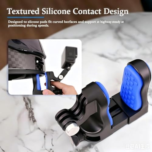 Chin Mount Motorcycle Helmet for HJC CS-R3 2019–2026 | Adjustable Without Tools, 270° Bidirectional Rotation, Anti-slip Textured Silicone Pad.