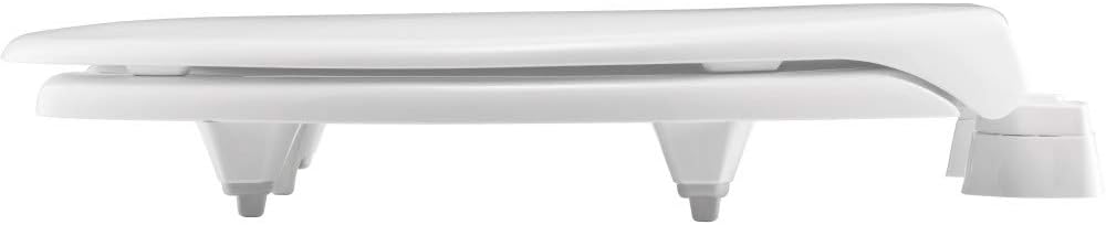 BEMIS 2L2155T 000 Medic-Aid 2" Lift Raised Open Front Plastic Toilet Seat, ELONGATED, Long Lasting Solid Plastic, White