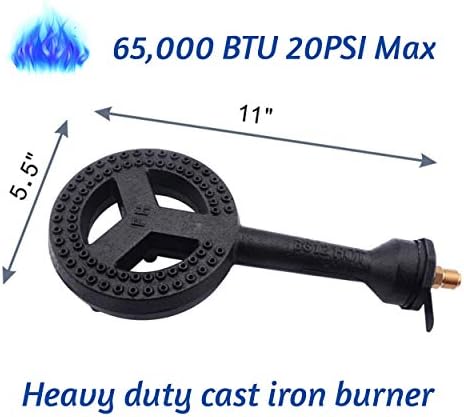 ARC 65K BTU Cast Iron Burner Head, 0-20 PSI Regulator & Hose Set