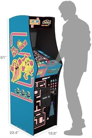 Arcade1Up Ms. Pac-Man Class of '81 Deluxe Arcade Machine Gaming Cabinet with 12 Retro Games, 17" LCD Screen and Real Feel Joysticks and Buttons