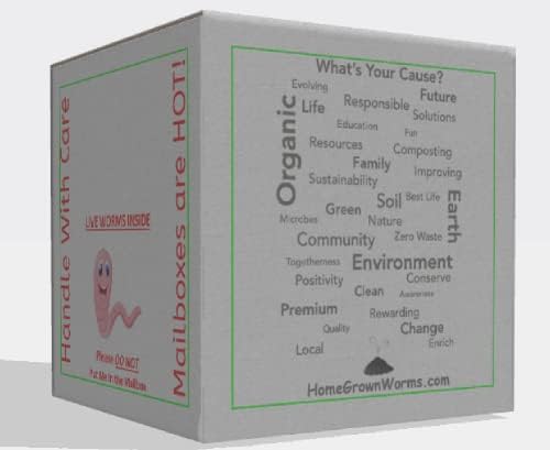 250+ (1/4LB) Red Wigglers Live Worms for Composting and Garden - Live Delivery Guaranteed! Red Worms for Worm Castings - Wiggly Wrigglers - Great