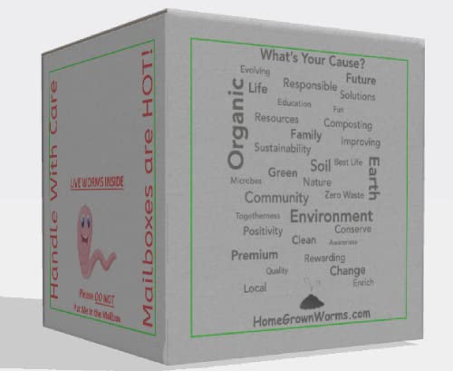 500 (1/2lb+) Red Wigglers Live Worms for Composting and Garden - Earth Worms - Live Delivery! Worm Castings - Worm Farm for Kids & Worm Castings