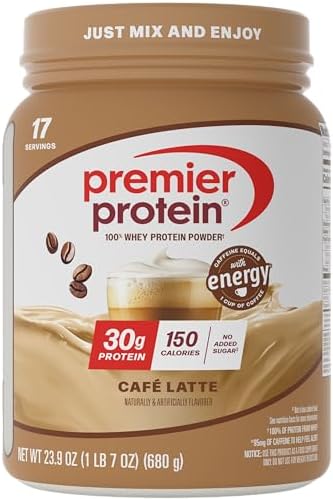 Premier Protein 30g High Protein Powder, 100% Whey, Chocolate, 17 Servings | No Added Sugar, Supports Muscle Health, Soy & Gluten-Free, 1.44 lb