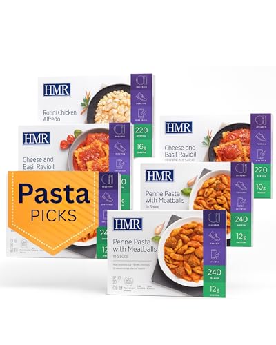 HMR Variety Entrée Meals Pack, 5 Ready-to-Eat Favorites | Entrée Variety Pack – Assorted Ready Meals – Microwave-Friendly – 5 Meals – Shelf Stable