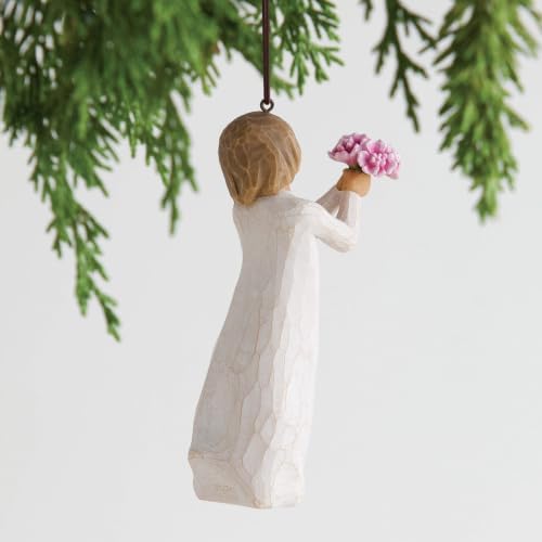 Willow Tree Lots of Love Ornament, Sculpted Hand-Painted Figure | Celebrating Friendship and Sentiment, Cast from a Susan Lordi Original Carving, Cast Resin Keepsake, Ready to Hang
