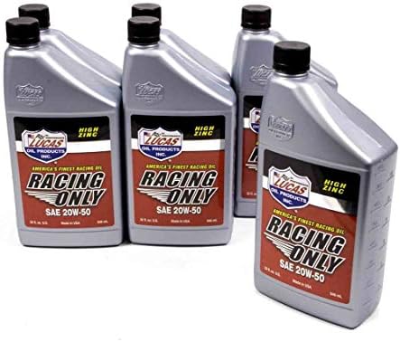 Lucas Oil SAE 20W-50 Racing Engine Oil, 5 Quart (Pack of 1)