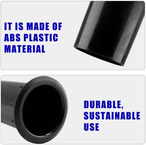 Waziaqoc Speaker Port Tubes, 4PCS, 2 Inch Mounting Diameter, Black | ABS Plastic, Bass Air Ports, Speaker Box Port Tube