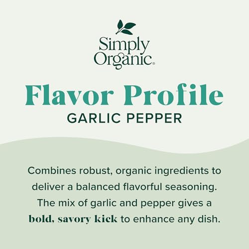 Simply Organic Spice Right Everyday Seasoning Blends, Garlic & Herb, 2 Ounce