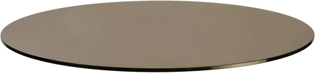 Spancraft 24" Bronze Round Tempered Glass 1/2" Thick Table Top (24")
