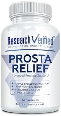 Research Verified Prosta Relief - Saw Palmetto and Bioperine - Prostate Health, Bladder & Urinary Health, Drive and Performance - Pure Natural, 90 Capsules (Pack of 1)