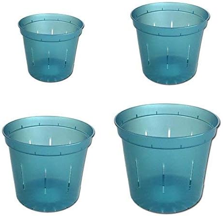 Orchid Pot Growers Assortment (8 Slotted Clear Orchid Pots - 2 Each of 3, 4, 5, 6 Inch) - Premium Orchid Planters, Orchid Pots with Holes for Repotting