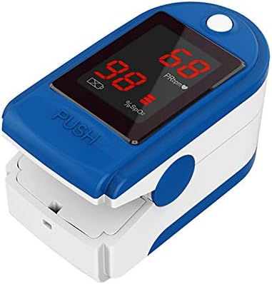 Concord Basics Fingertip Pulse Oximeter - Blood Oxygen Saturation Monitor with Carrying Case, Batteries, Silicone Cover & Lanyard - Easy to Use