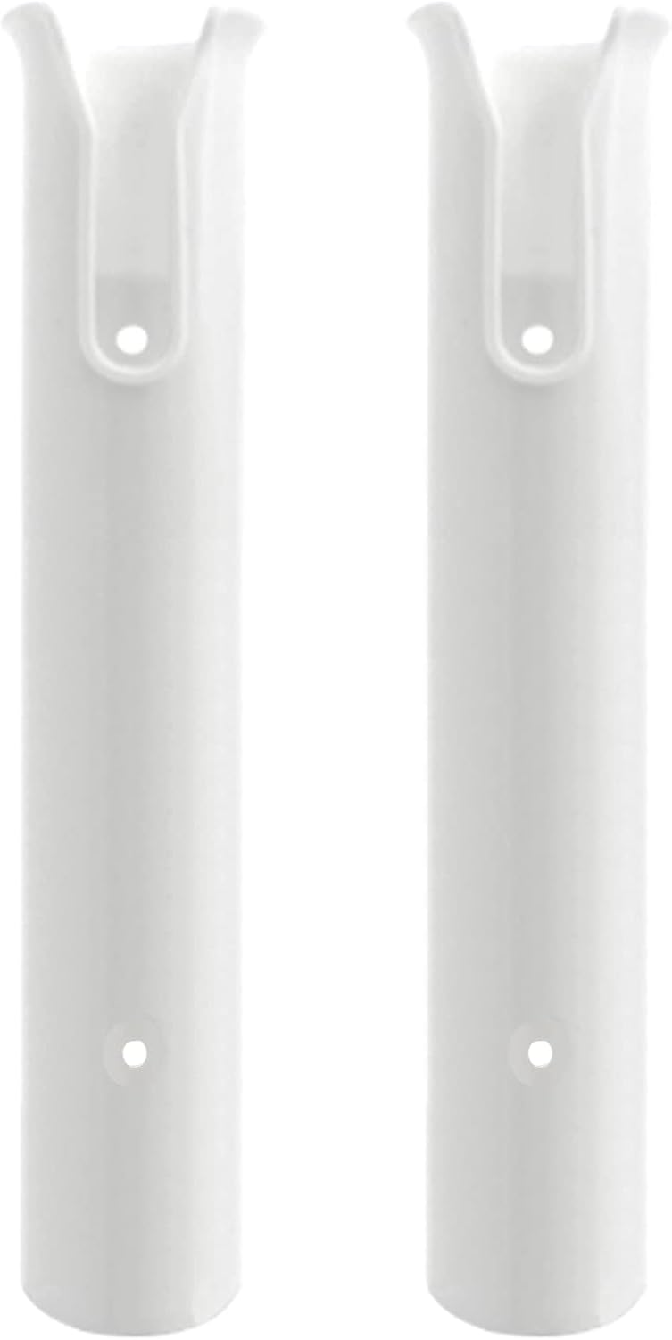 ISURE MARINE Fishing Rod Holder Bracket Wall Mounted Boat Side Mount Tool Holder Tube Links with Screws 2/3/4/6 Pole Tube (White/Black)