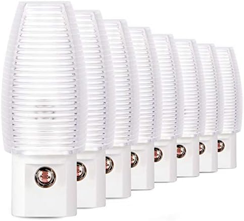 Emotionlite Plug-in Night Light, Dusk to Dawn Sensor, Warm White, 4 Pack | Warm white sensor night light, ideal for nursery, bedroom, bathroom, hallway, stairs & kitchen