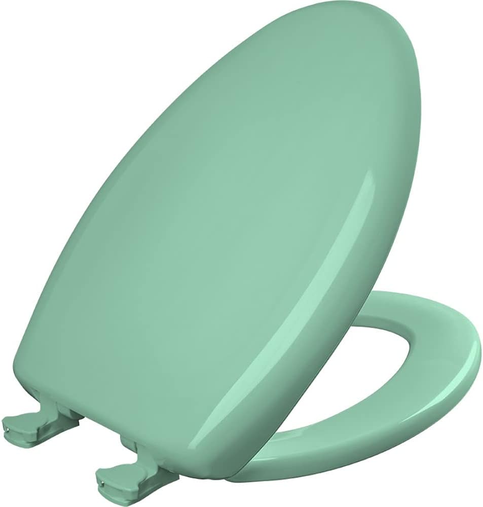 Bemis Classic Colors Slow Close Toilet Seat, Easy Clean Hinges and Durable Plastic Seat, Made in USA, Elongated, Black