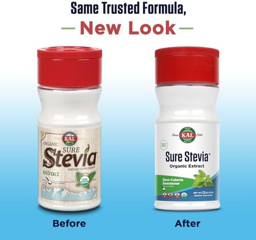 KAL Sure Stevia Extract Powder, Low Carb, Plant Based Stevia Sweetener, Great Taste, Zero Calories, Zero Sugar, Low Glycemic & Perfect for a Keto Diet, 60-Day Guarantee, Approx. 1820 Servings, 3.5oz | Zero Calorie Sweetener - Organic, Keto Friendly & Low…