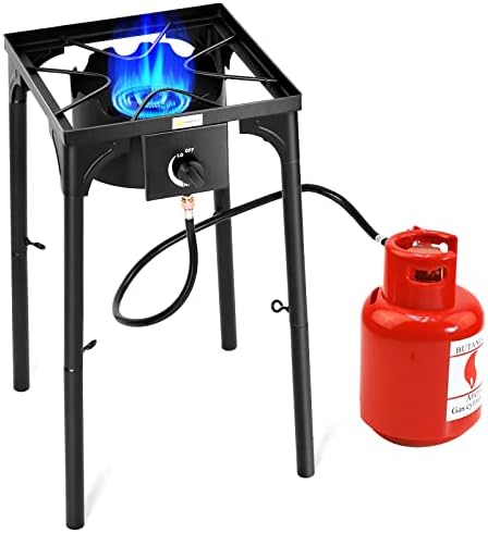 Goplus Outdoor Camping Stove, Dual Burner Propane Gas Cooker