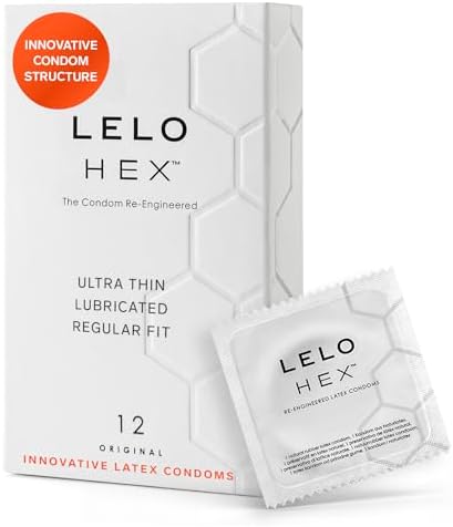 LELO HEX Original - Ultra Thin Condoms, Increased Strength, 12 Pack | This ultra thin condom offers increased strength without reducing sensation, for comfortable, reliable protection.