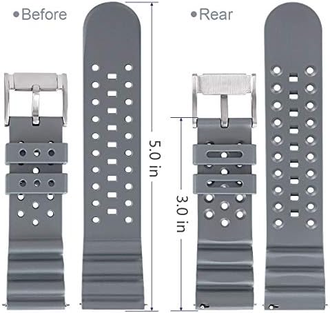 HUAFIY Silicone Watch Band 20mm22mm24mm FKM Rubber Watch Band for Men Women