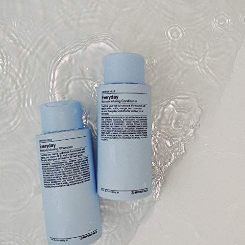 J Beverly Hills Blue Everyday Moisturizing Shampoo with Eucalyptus Oil for Hair Growth, (3 Oz, 12 Oz)