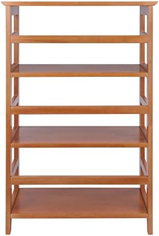 Winsome Studio 3-Tier Bookshelf, Honey Pine, 42" | Classic Display Bookcase, Functional & Stylish Shelving Unit for Convenient Storage in Living Room