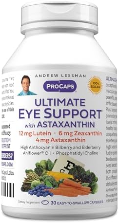 ANDREW LESSMAN Ultimate Eye Support + Astaxanthin 12mg - 30 Softgels