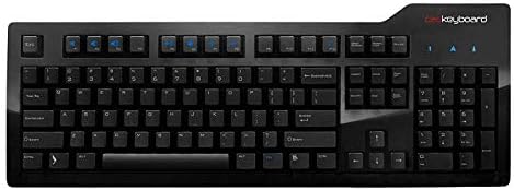 Das Keyboard 4 Professional Wired Mechanical Keyboard, Cherry MX Brown Mechanical Switches, 2-Port USB 3.0 Hub, Volume Knob, Aluminum Top (104 Keys, Black)