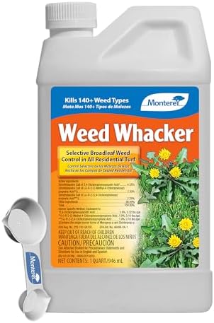 Monterey - Weed Whacker Weed Killer - Selective Broadleaf Weed Killer for Lawns - Kills 140+ Weed Types - Apply Using Sprayer - 1 Quart Concentrate
