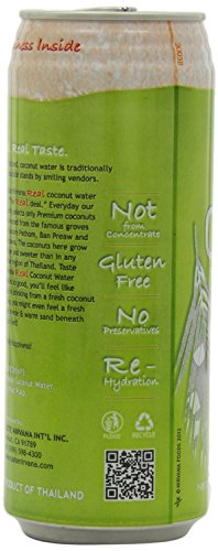 Taste Nirvana Real Coconut Water With Pulp, 16.2-oz, Pack of 24
