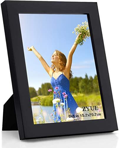 6x8 inch Picture Frame Made of 100% Solid Wood and High Definition PlexiGlass Display Pictures for Table Top Display and Wall Mounting Photo Frame