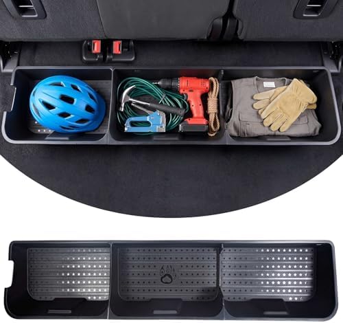 Car Underseat Storage Box Fitment for (2015–2026) F150 SuperCrew/Crew Cab & (2017–2026) F250 F350 F450 F550 Super Duty 4-Door Full-Size Pickups